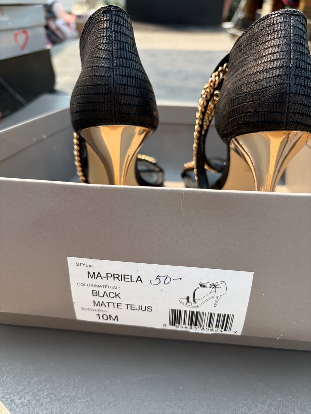 Black Matte Tejus Women's Heel